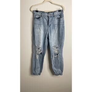 REWASH High Rise Distressed Jogger Jeans Women’s Size 11 Light Wash
